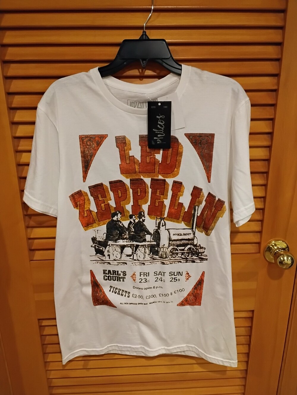 NWT White Cotton Led Zeppelin Tee M